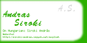 andras siroki business card